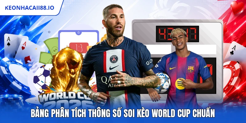 Bảng phân tích thông số soi kèo World Cup chuẩn