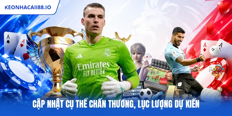 Cập nhật cụ thể chấn thương, lục lượng dự kiến